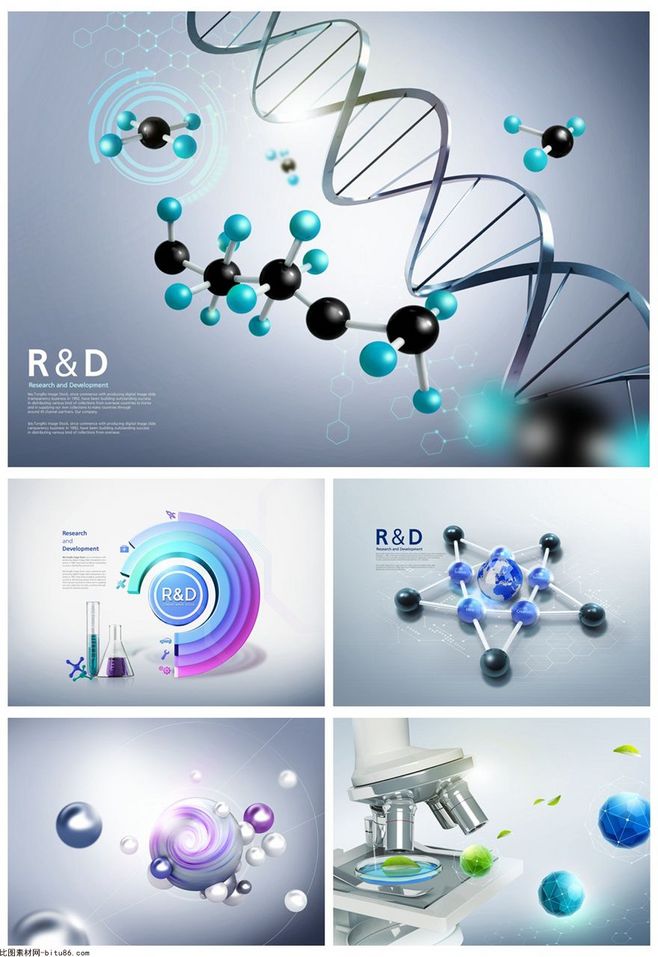 5款医疗生物科技分子基因链细胞病毒医学研.