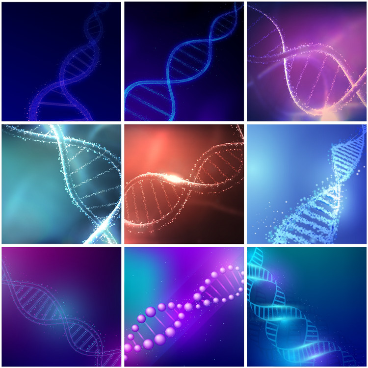 A1004DNA背景仿真科学生物创意科技基因图片素材EPS矢量AI设计