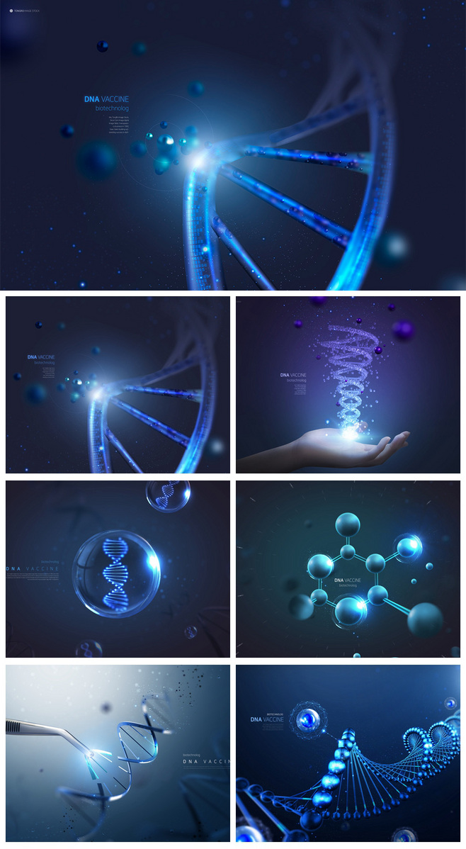13款医疗科技生物科技基因链基因细胞PSD素材2020527